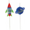 Rocket and Planet Shaped Candles for kids party