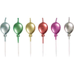 Metallic Balloon Pick Candles by Unique Party