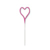 1 Packet of 7" Unique Party Heart Shaped Cake Sparkler - Pink