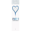 1 Packet of 7" Unique Party Heart Shaped Cake Sparkler - Blue