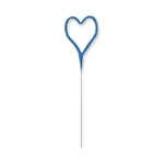 1 Packet of 7" Unique Party Heart Shaped Cake Sparkler - Blue