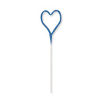 1 Packet of 7" Unique Party Heart Shaped Cake Sparkler - Blue