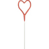1 Packet of 7" Unique Party Heart Shaped Cake Sparkler - Rose Gold
