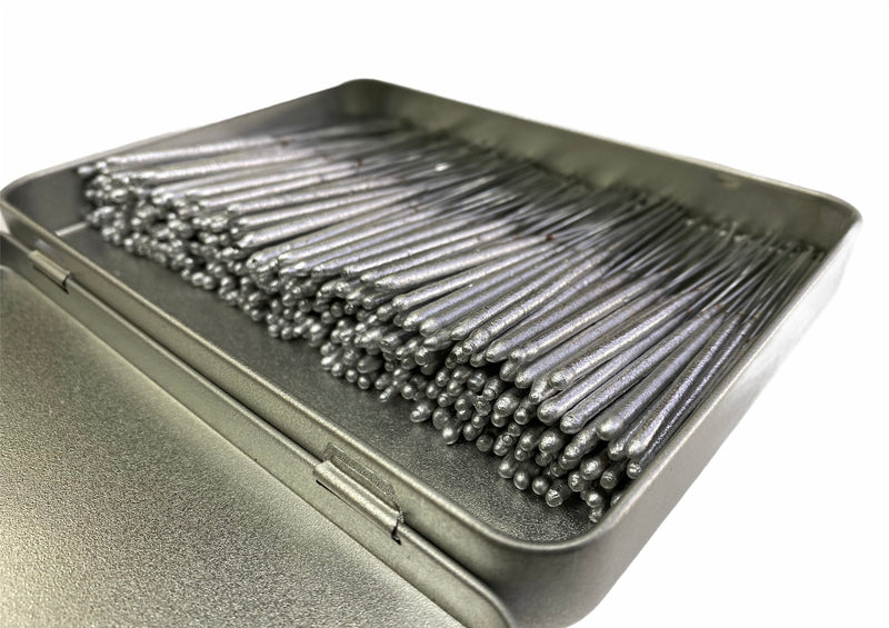 250 x 4" Silver Cake Sparklers in Premium Hinged Storage Tin