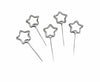 1 Packet of 4" Hallmark Star Shaped Sparklers (5 per pack) - Silver