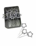 40 x 4" Star Shaped Silver Cake Sparklers in Premium Storage Tin