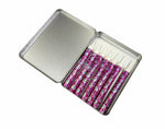 7 x 15cm Pink Ice Fountains in Premium Hinged Storage Tin