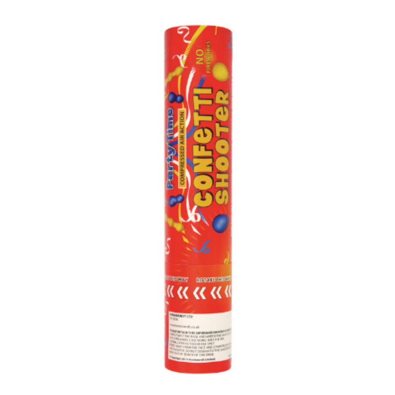 1 x 20cm Party Time Confetti Cannon - Multi Colour