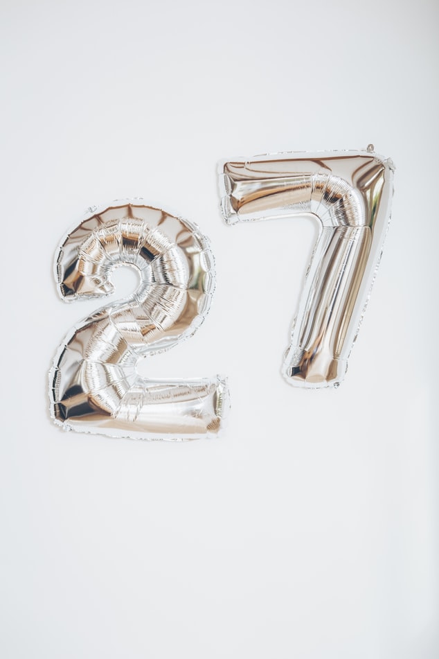 1 x 65cm/25.5" Foil Number 1 Helium Balloon Silver