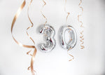 1 x 65cm/25.5" Foil Number 2 Helium Balloon Silver