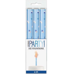 24 Packets of 15cm Unique Party Ice Fountain Candles (3 per pack) - Blue