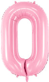 1 x 34" Giant Foil Number 0 Helium Balloon Baby Pink