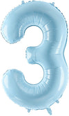 1 x 34" Giant Foil Number 3 Helium Balloon Baby Blue
