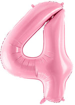 1 x 34" Giant Foil Number 4 Helium Balloon Baby Pink