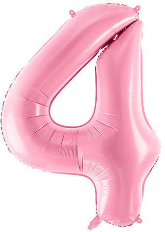 1 x 34" Giant Foil Number 4 Helium Balloon Baby Pink