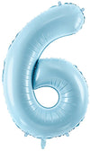 1 x 34" Giant Foil Number 6 Helium Balloon Baby Blue