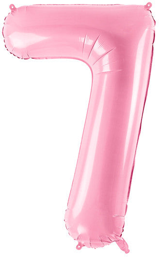 1 x 34" Giant Foil Number 7 Helium Balloon Baby Pink