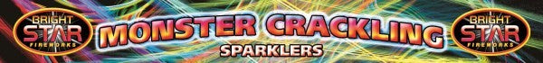 1 Packet of 14" Bright Star Monster Crackling Sparklers (4 per pack)