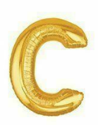 1 x 40" Giant Foil Letter Helium Balloon (Letters A-Z) - Gold