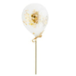 1 Packet of Gold Mini Confetti Balloon Wands (5 per pack)