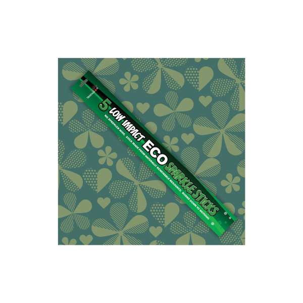1 Packet of 14" Trafalgar Eco Sparkle Stick Sparklers (5 per pack)