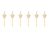 Gold Star Shaped Pick Candles by Unique Party
