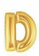 1 x 40" Giant Foil Letter Helium Balloon (Letters A-Z) - Gold