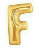 1 x 40" Giant Foil Letter Helium Balloon (Letters A-Z) - Gold