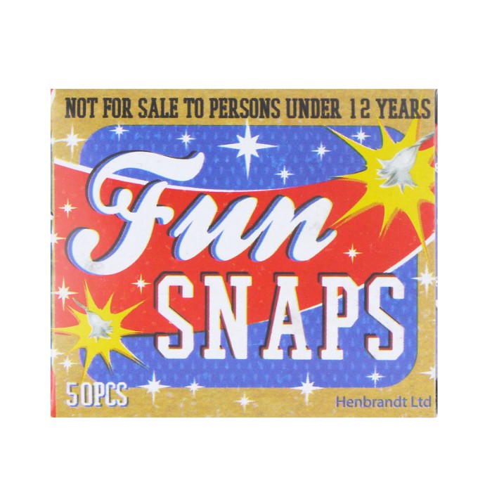 50 Boxes of Henbrandt Fun Snaps (50 per pack)