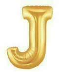 1 x 40" Giant Foil Letter Helium Balloon (Letters A-Z) - Gold