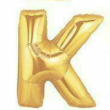 1 x 40" Giant Foil Letter Helium Balloon (Letters A-Z) - Gold