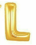 1 x 40" Giant Foil Letter Helium Balloon (Letters A-Z) - Gold