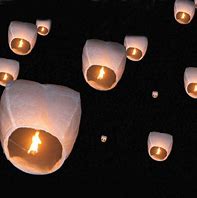 10 Pack Chinese Sky Lanterns - White Colour