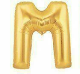 1 x 40" Giant Foil Letter Helium Balloon (Letters A-Z) - Gold