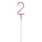 1 Packet of 7" Unique Party Number 2 Cake Sparkler (1 per pack) - Pink