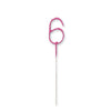 1 Packet of 7" Unique Party Number 6 Cake Sparkler (1 per pack) - Pink