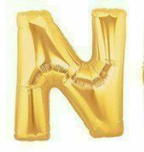 1 x 40" Giant Foil Letter Helium Balloon (Letters A-Z) - Gold