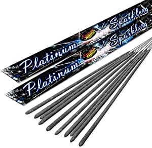 5 Packets of 16" Standard Fireworks Platinum Sparklers (5 per pack)