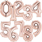 1 x 65cm/25.5" Foil Number 8 Helium Balloon Rose Gold