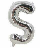 1 x 40" Giant Foil Letter Helium Balloon (Letters A-Z) - Silver