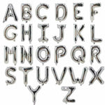 1 x 40" Giant Foil Letter Helium Balloon (Letters A-Z) - Silver