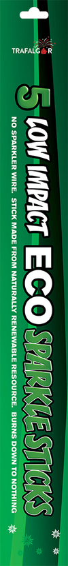 1 Packet of 14" Trafalgar Eco Sparkle Stick Sparklers (5 per pack)