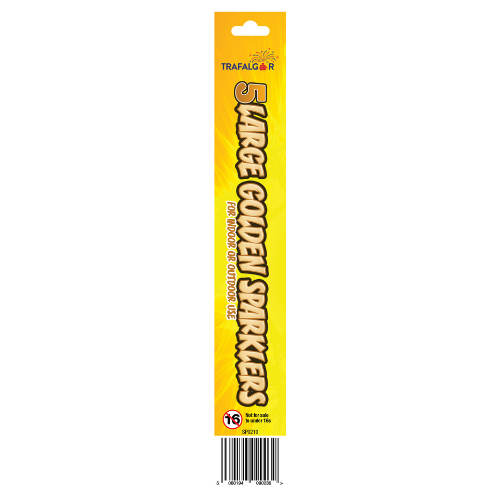 5 Packets of 10" Trafalgar Indoor and Outdoor Sparklers (5 per pack)
