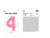 1 x 34" Giant Foil Number 4 Helium Balloon Baby Pink