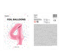 1 x 34" Giant Foil Number 4 Helium Balloon Baby Pink