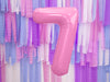 1 x 34" Giant Foil Number 7 Helium Balloon Baby Pink