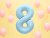 1 x 34" Giant Foil Number 8 Helium Balloon Baby Blue