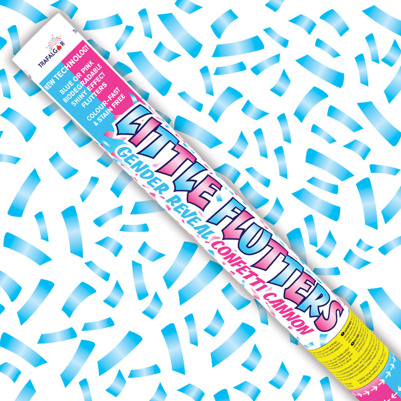 1 x 50cm Trafalgar Gender Reveal Confetti Cannon - Blue