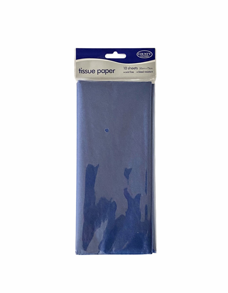 1 Packet Tissue Paper - Blue Colour (10 sheets) 50cm x 75cm
